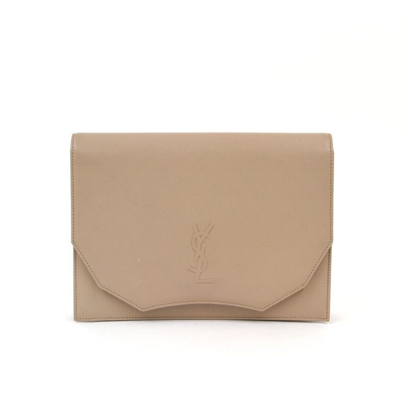 ysl beige clutch bag